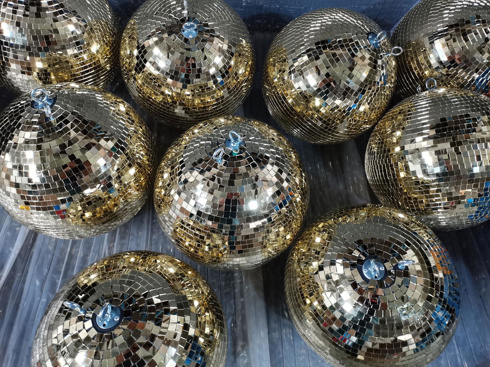 8inch 20cm Gold Disco Mirror Ball Light effect for wedding party christmas decor 2