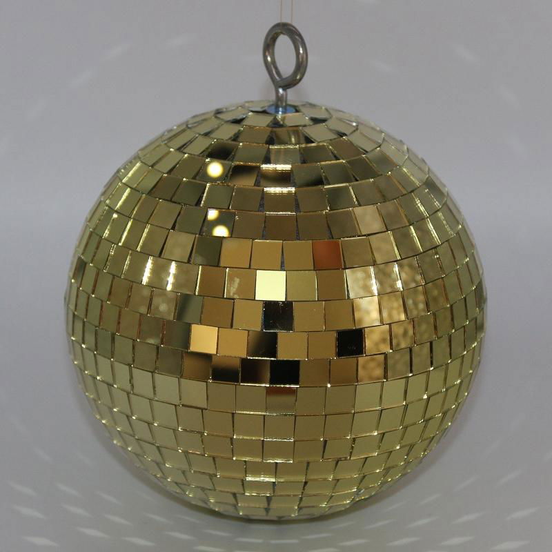 8inch 20cm Gold Disco Mirror Ball Light effect for wedding party christmas decor 3