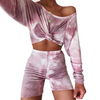 Summer Tie Dye Two Piece Biker Short Set Women