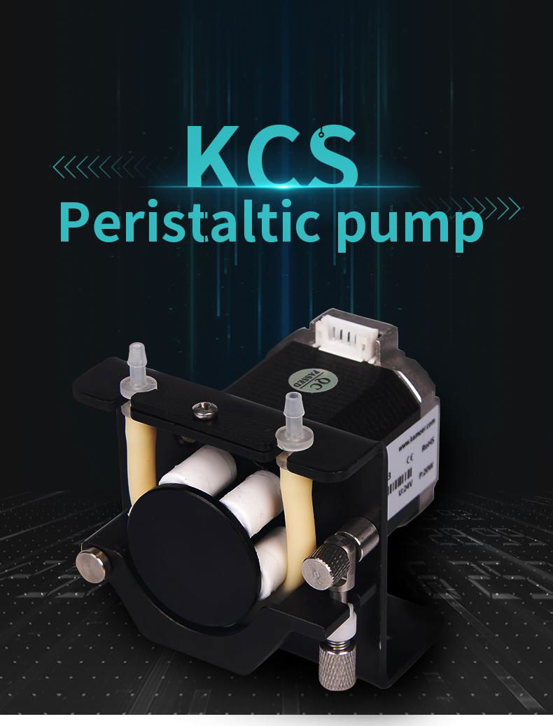 Kamoer KCS High precision small stepper motor peristaltic pump with silicone tub