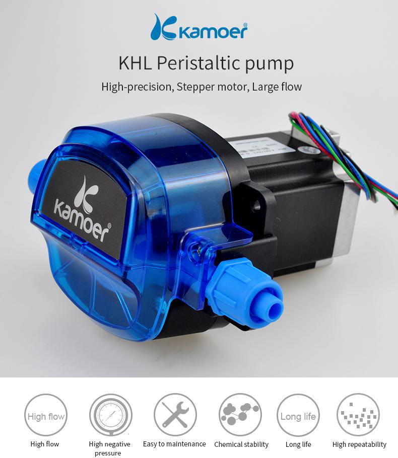 Kamoer KHL 12V/24V micro water pump large flow stepper motor dosing filling peri