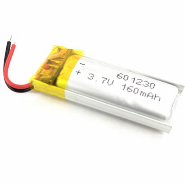 Customize 601230 160mAh lithium ion batteries Rechargeable Lipo Battery 3.7v Lit 4