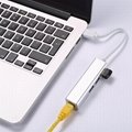 USB 3.0 to Ethernet Adapter 3-Port USB 3.0 Hub with RJ45 10 100 1000 Gigabit Eth 4