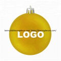 Promotional Good Quality Plastic and Glass Customized Christmas LOGO Ball 1