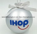 Promotional Good Quality Plastic and Glass Customized Christmas LOGO Ball 4