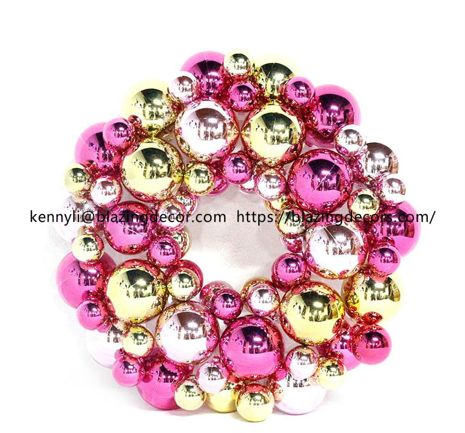 Hot Selling Exclusive Plastic Christmas Ball Ornament Wreath 3