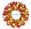 Hot Selling Exclusive Plastic Christmas Ball Ornament Wreath 4