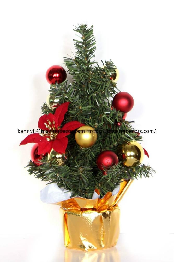 Hot Selling Decorative Christmas Tabletop Christmas Trees with Ornaments 2
