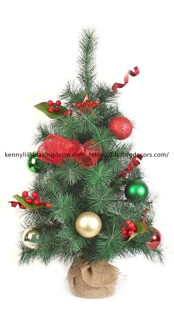 Hot Selling Decorative Christmas Tabletop Christmas Trees with Ornaments 3