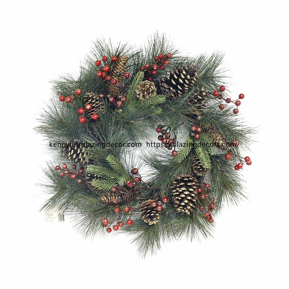 Hot Selling Decorative Christmas Wreath with Ornaments 3