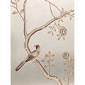 hand painted wallpaper silver gilded on