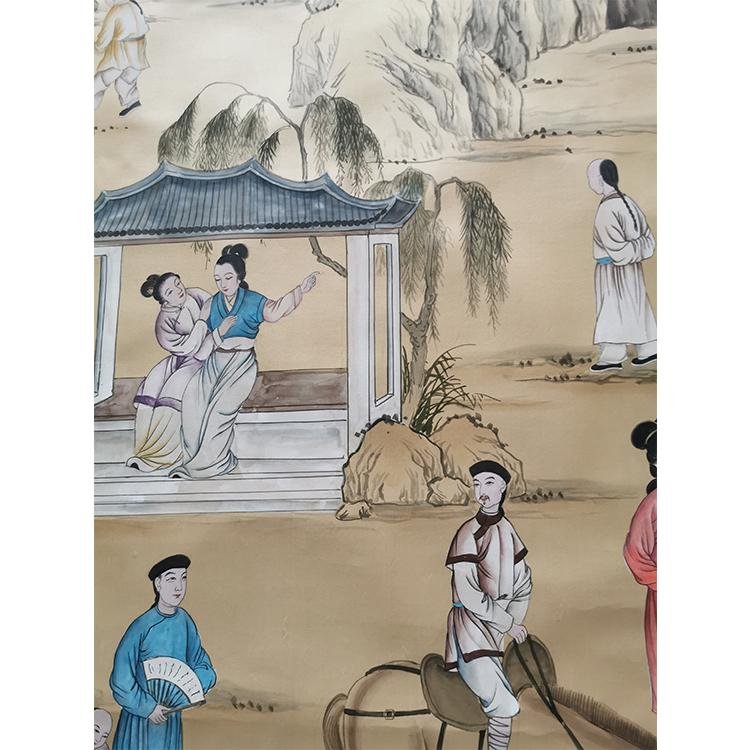 Chinoiserie Hand painted silk Wallpaper 3
