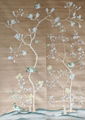 Hand Painted Plum Blossom Gold Gilded Paper Wallpaper For Hotels 1