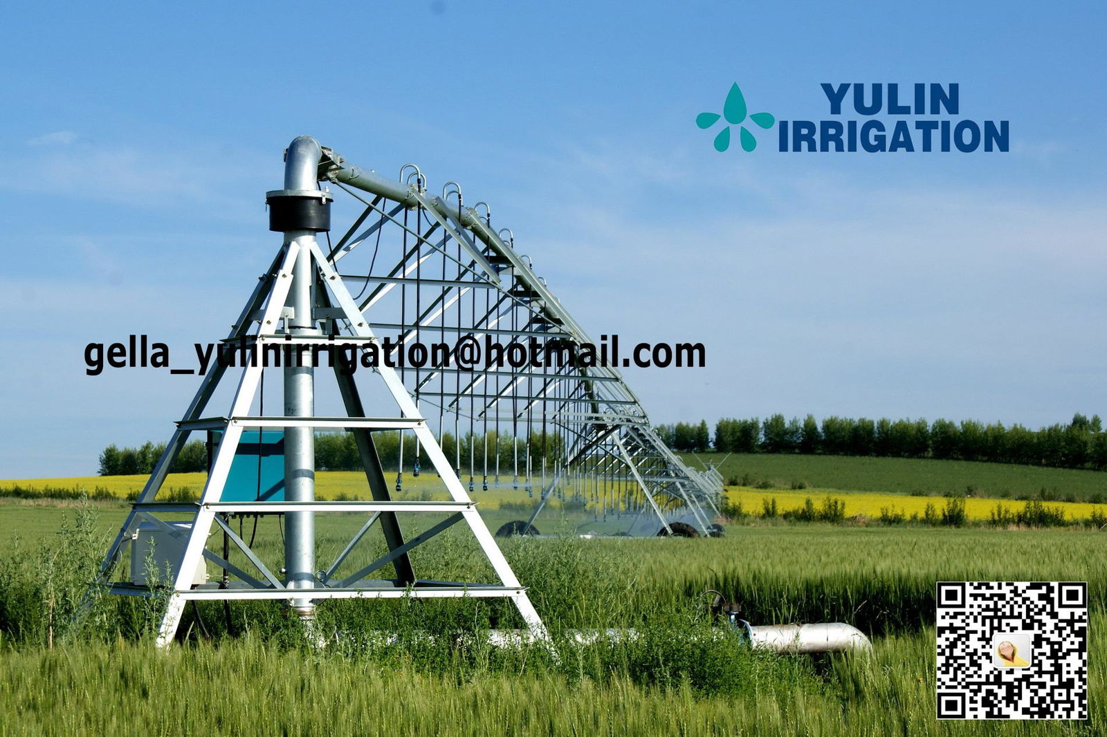 China Yulin Farm Center Pivot Irrigation Machine System 4