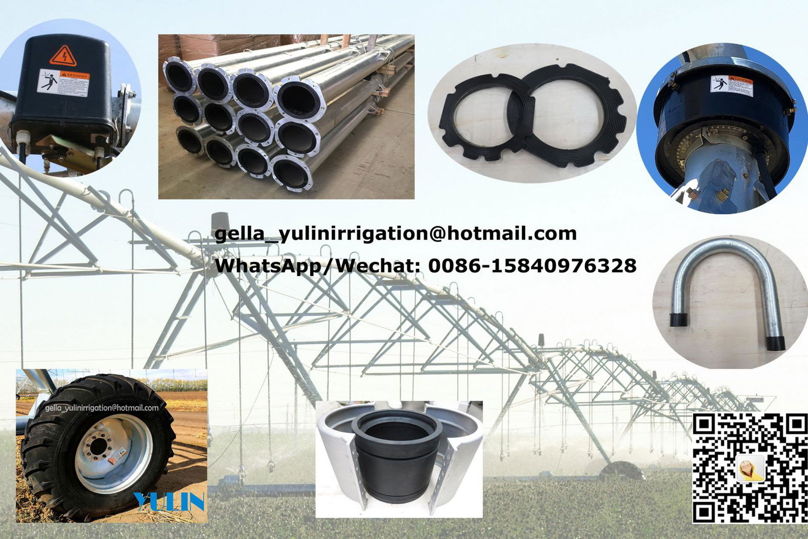 China Yulin Farm Center Pivot Irrigation Machine System 5