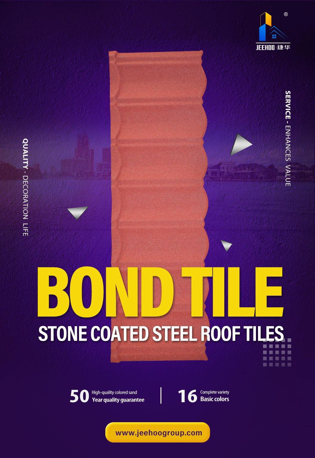 stone chip coated metal roof tiles