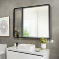 ETL Decorative Stainless Steel Framed Hotel LED Bathroom Mirror with Light 2