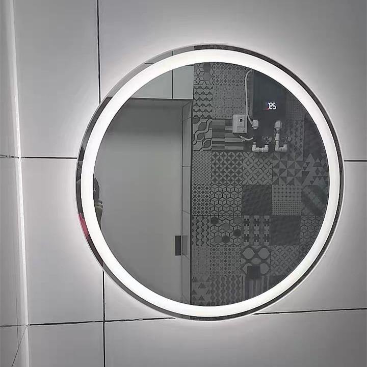 Hamirror Bath Smart Led Wall Mirror Round Bathroom Mirror With Led Lights  3