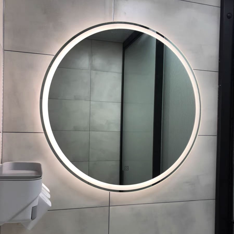 Hamirror Bath Smart Led Wall Mirror Round Bathroom Mirror With Led Lights  4
