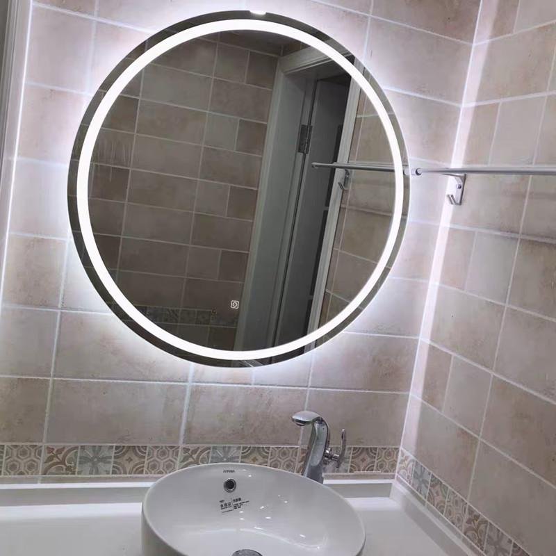 Hamirror Bath Smart Led Wall Mirror Round Bathroom Mirror With Led Lights  5