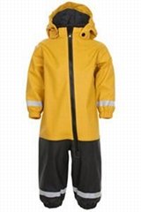 baby PU rain overall    custom rain jackets   