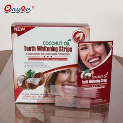 Advanced Teeth Whitening  Strips Coconut oil  flavor With “Advanced No Slip” 