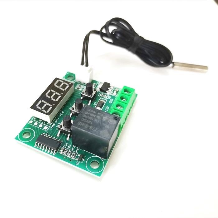 W1209 12V DC Digital Temperature Controller Board Micro Digital Thermostat -50-1 3