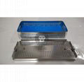 Instrument Sterilization Perforated Basket with Lid and Silicone Mats 1