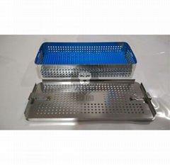 Instrument Sterilization Perforated Basket with Lid and Silicone Mats