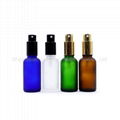 Customized Amber Green Blue Clear Glass Dropper Bottles 1