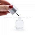 Clear glass bottle nail polish bottle with brush 1