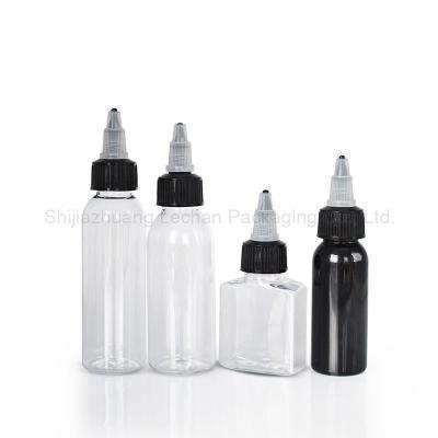 Factory Supply Clear Black Pet Plastic Glue Bottles