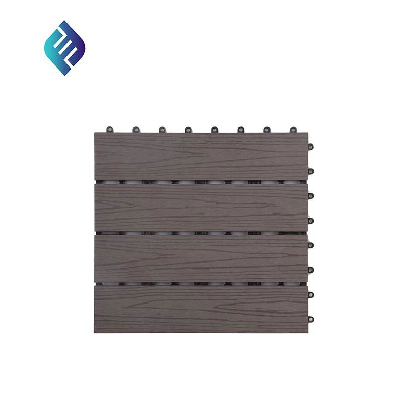 Outdoor 3D embossed flooring WPC decking tiles