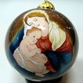 Hand Painted Glass Christmas Tree Ornament 1