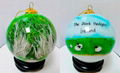Hand painted glass baubles
