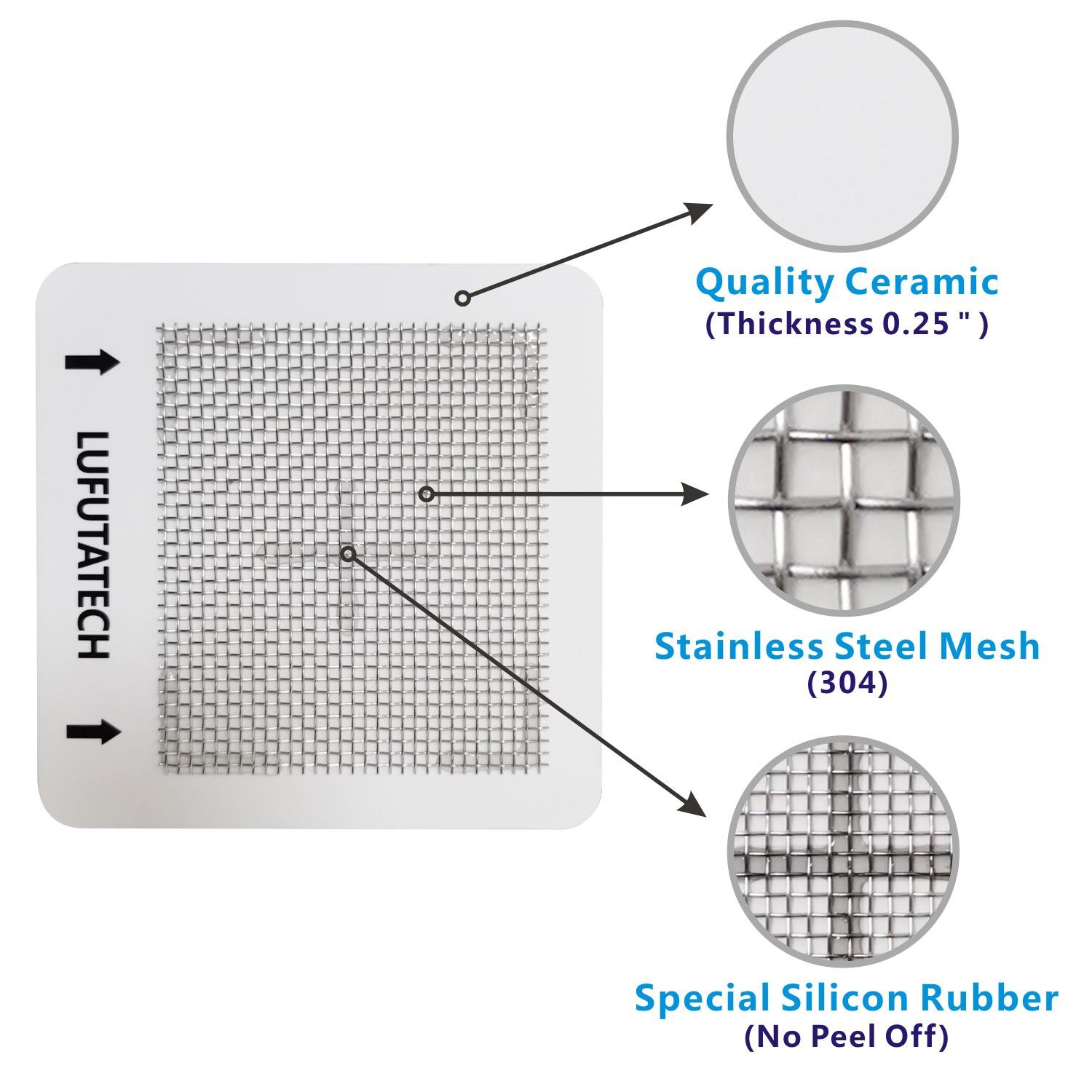 Lufutatech 2Pcs Ceramic Ozone Plates for Popular Home Air Purifiers 4.5" x 4.5" 3