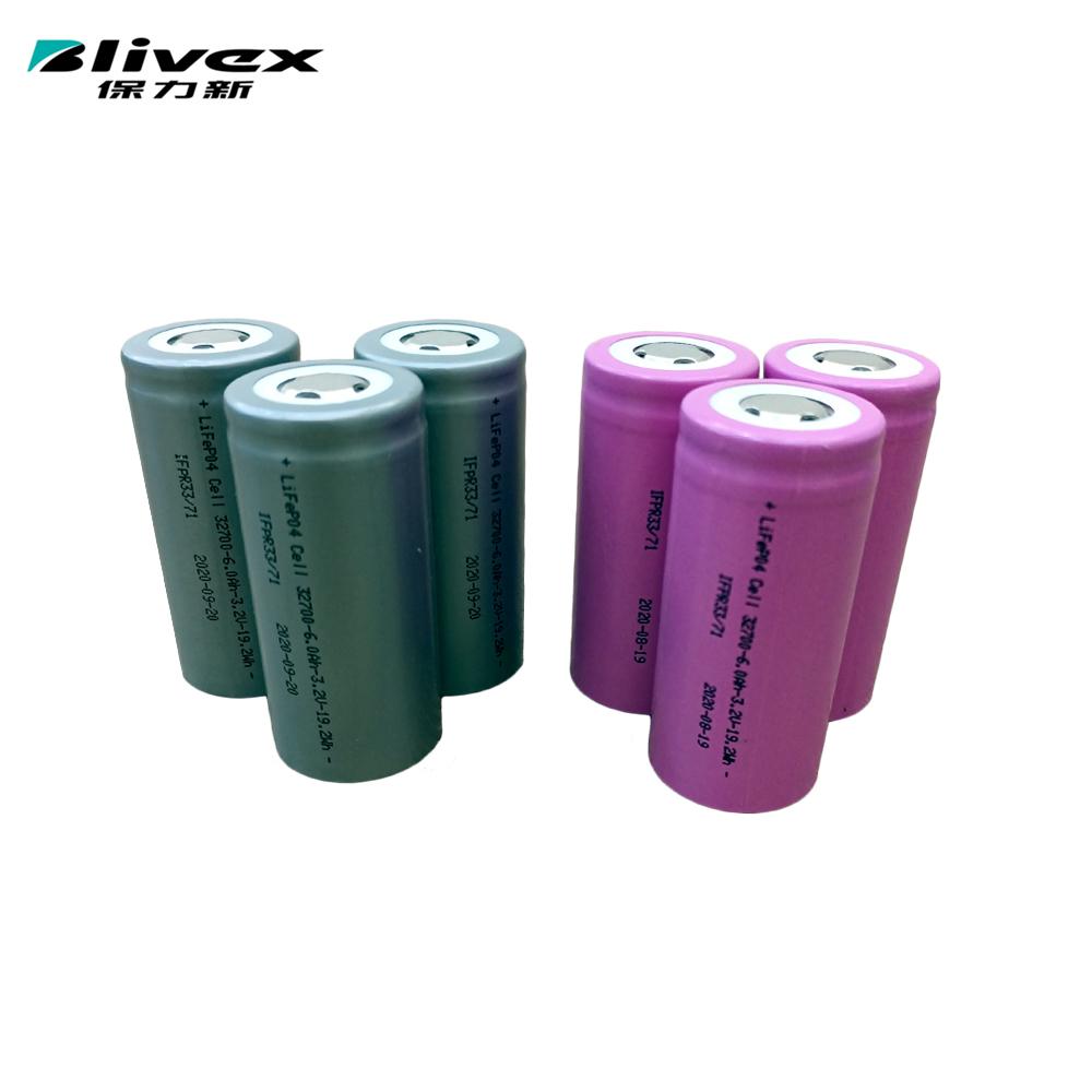 LiFePO4 32700 Rechargeable Cell 3.2V 6000mAh lithium iron phosphate battery 2