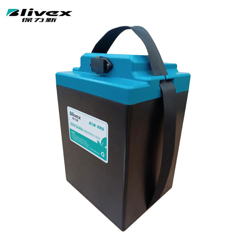 60v 24ah LiFePO4 battery pack for Motorcycle Escooter 3