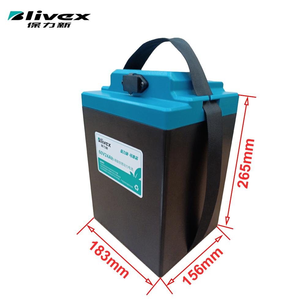 60v 24ah LiFePO4 battery pack for Motorcycle Escooter 2