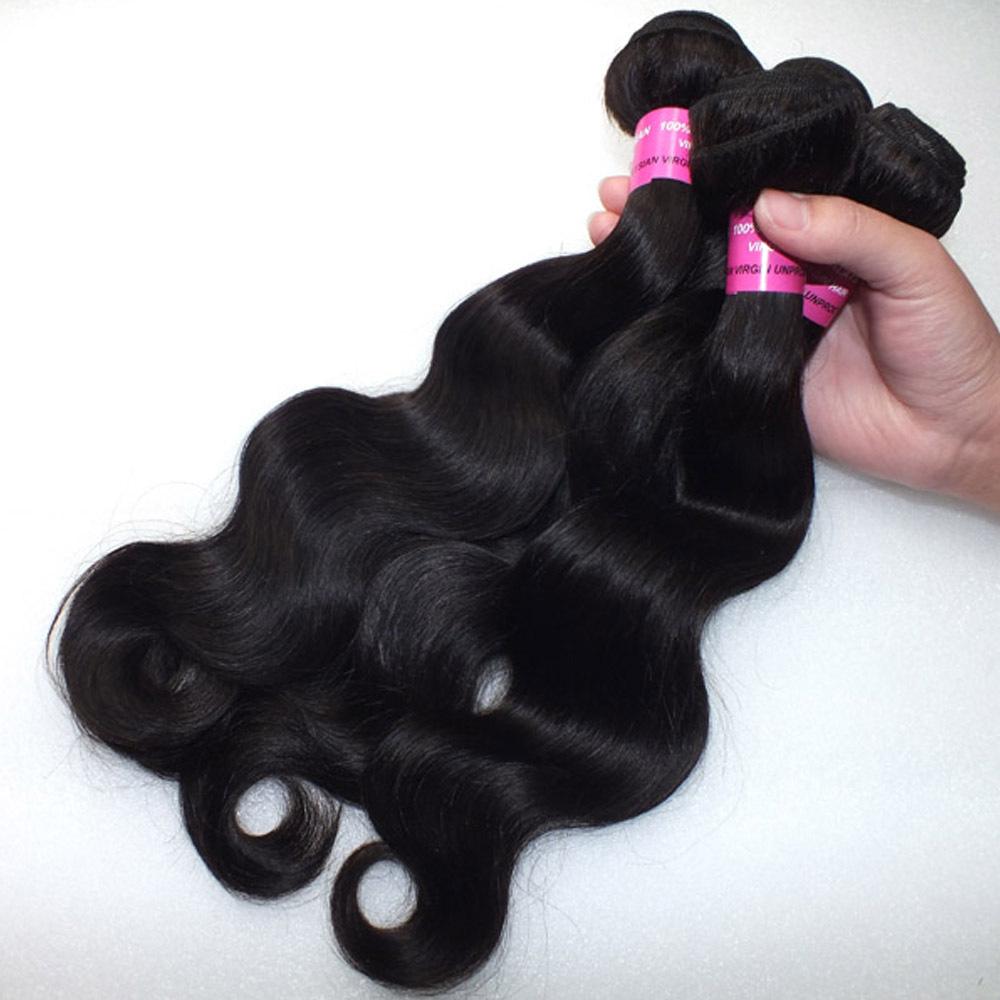 10A human hair extensions Indian body wave Brazilian Body Wave Virgin 3