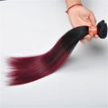 new 10A Ombre 1b/99j Brazilian Straight Hair Bundles Vrigin human hair 