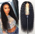 New long Curly wigs Simulation Human Hair full wave wig good quality for women 3