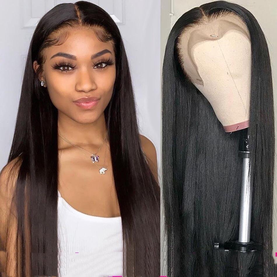 New long straight wigs Simulation Human Hair full wig good quality for women 3