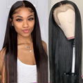 New long straight wigs Simulation Human Hair full wig good quality for women