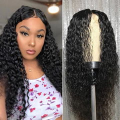 New long Curly wigs Simulation Human Hair full wave wig good quality for women