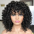 New Short Curly wigs Simulation Human