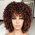 New Short Curly wigs Simulation Human Hair full wave wig Africa Style for Women  4