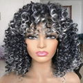 New Short Curly wigs Simulation Human Hair full wave wig Africa Style for Women 