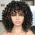 New Short Curly wigs Simulation Human Hair full wave wig Africa Style for Women  12