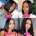 New short straight wigs Simulation Human Hair full wig good quality for women 1